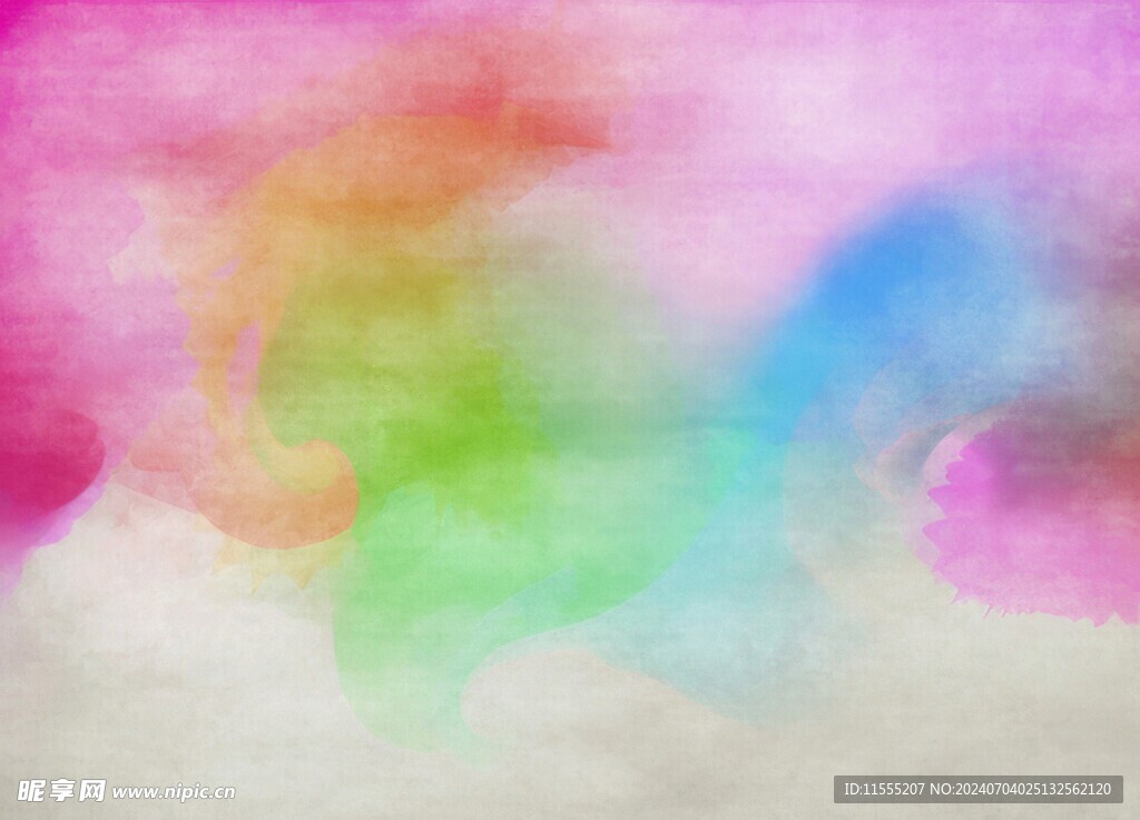 创意水彩抽象艺术画水彩晕染