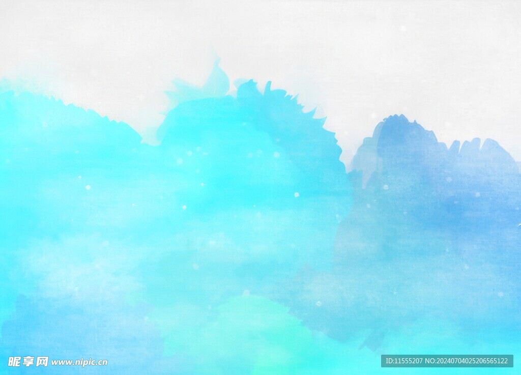 创意水彩抽象艺术画水彩晕染