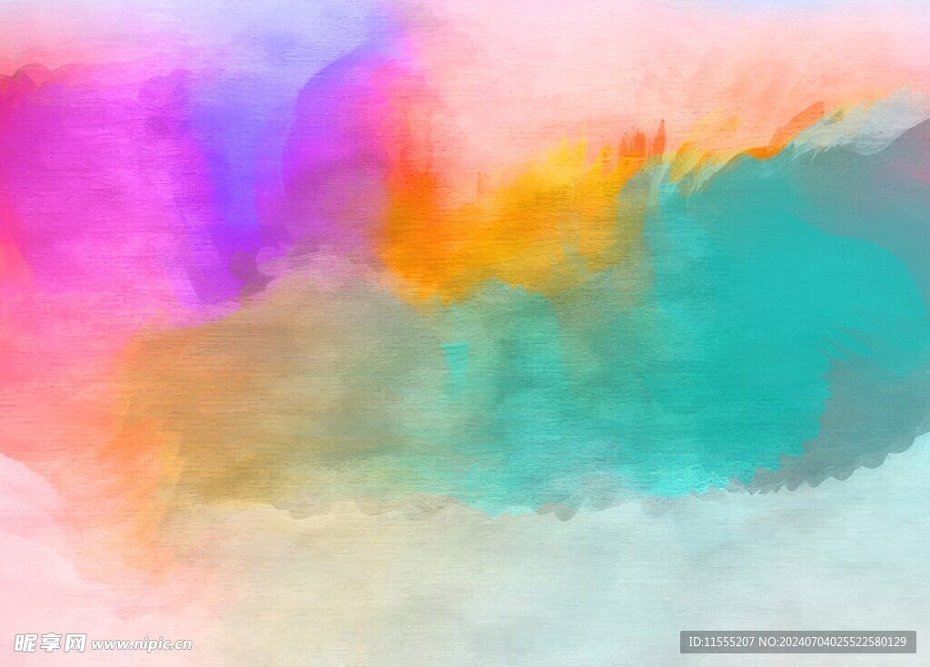 创意水彩抽象艺术画水彩晕染