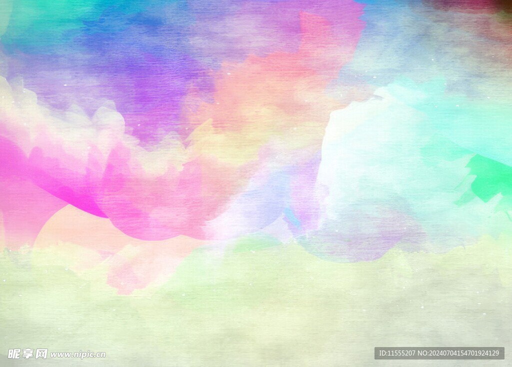创意水彩抽象艺术画水彩晕染