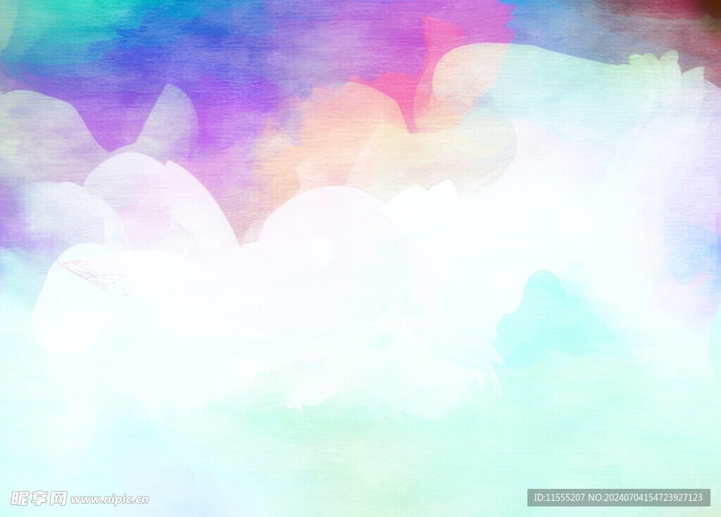 创意水彩抽象艺术画水彩晕染