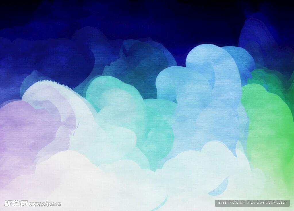 创意水彩抽象艺术画水彩晕染