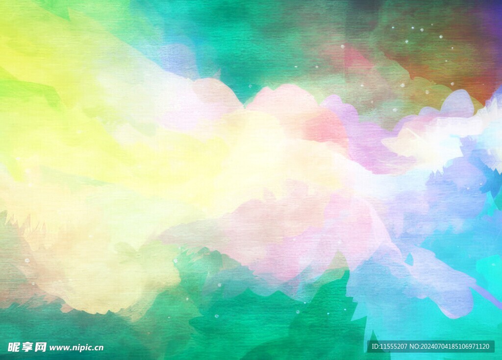 创意水彩抽象艺术画水彩晕染