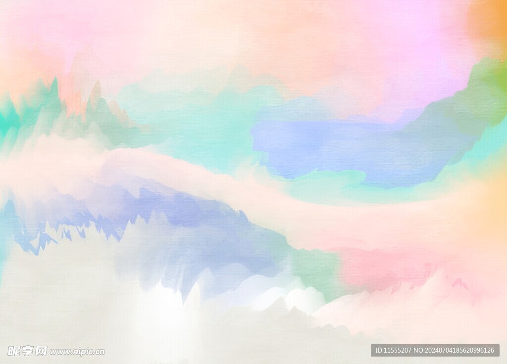 创意水彩抽象艺术画水彩晕染