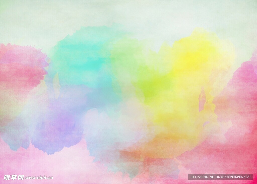 创意水彩抽象艺术画水彩晕染