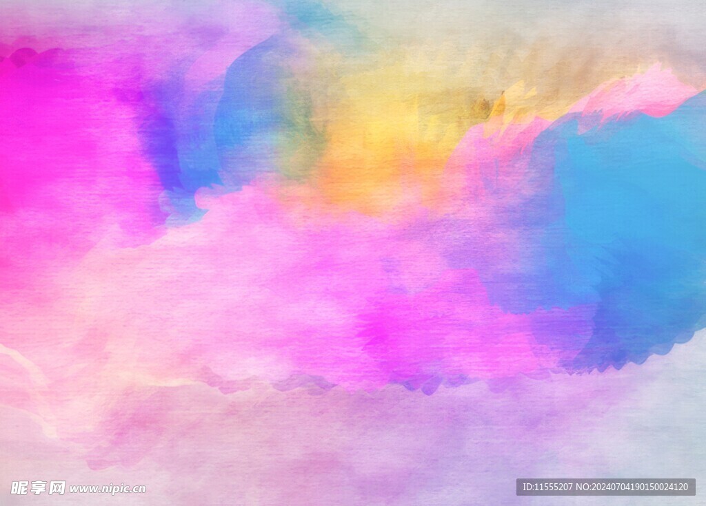 创意水彩抽象艺术画水彩晕染