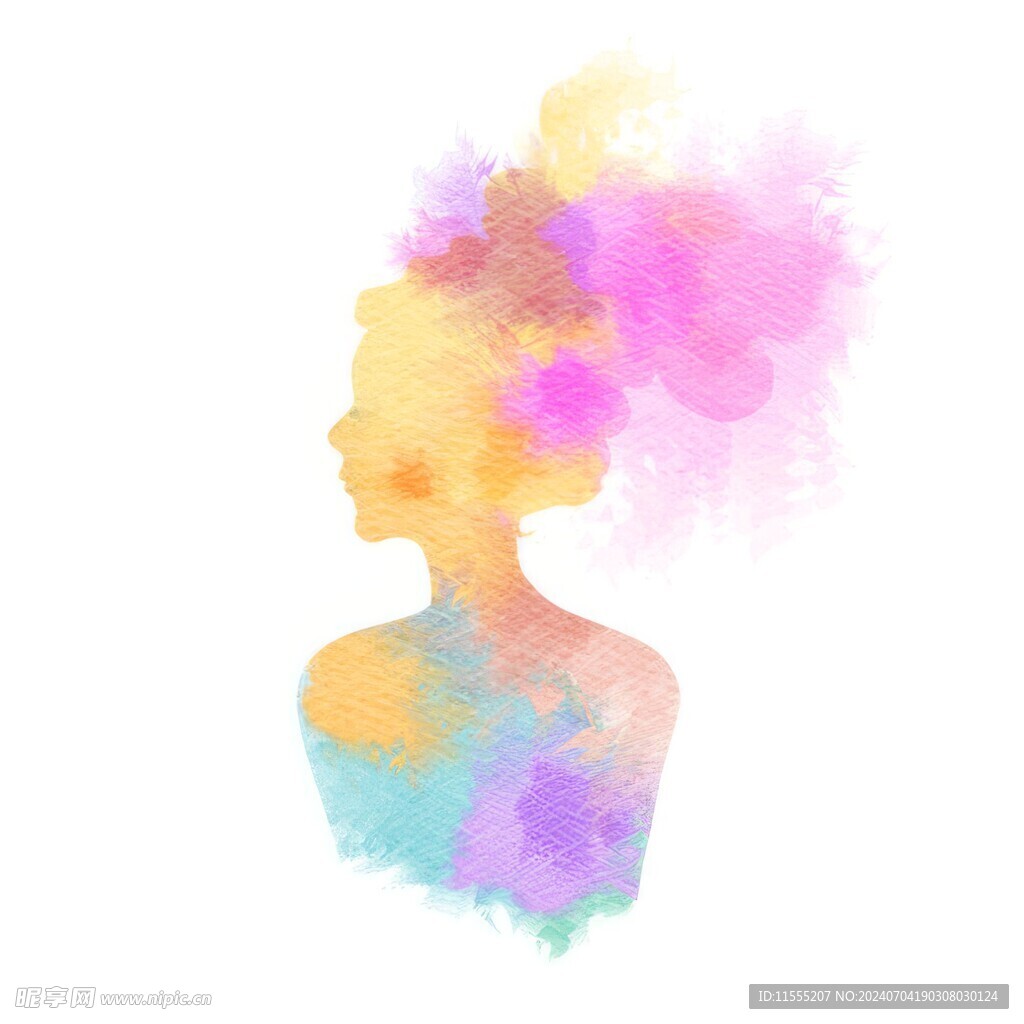创意水彩抽象艺术画水彩晕染