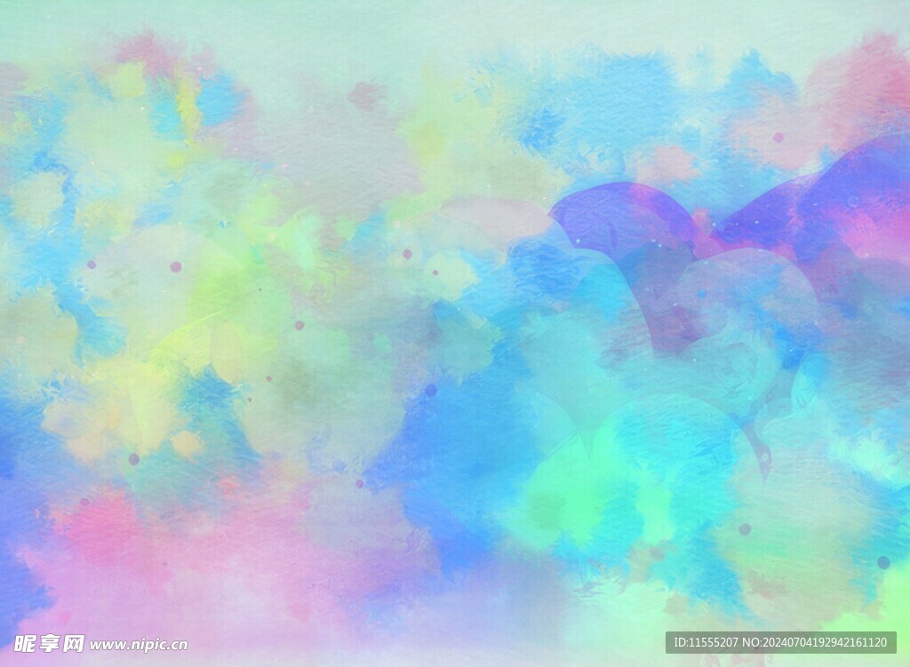 创意水彩抽象艺术画水彩晕染