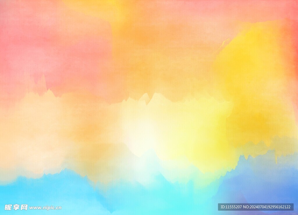 创意水彩抽象艺术画水彩晕染