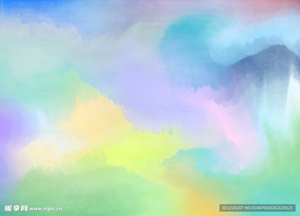 创意水彩抽象艺术画水彩晕染