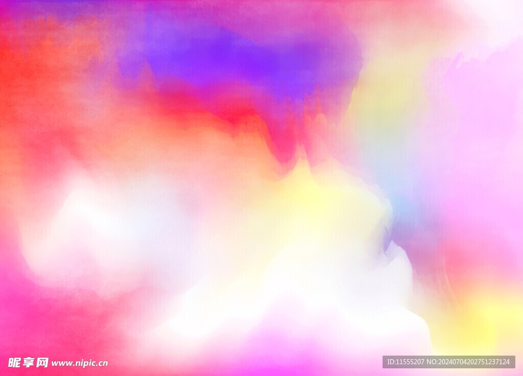 创意水彩抽象艺术画水彩晕染