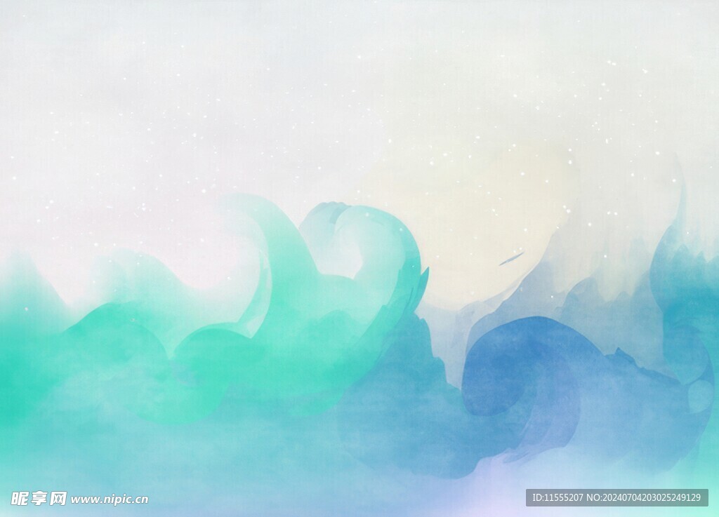 创意水彩抽象艺术画水彩晕染