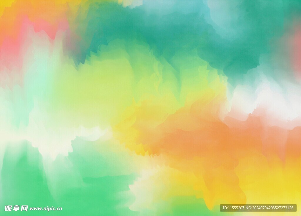 创意水彩抽象艺术画水彩晕染