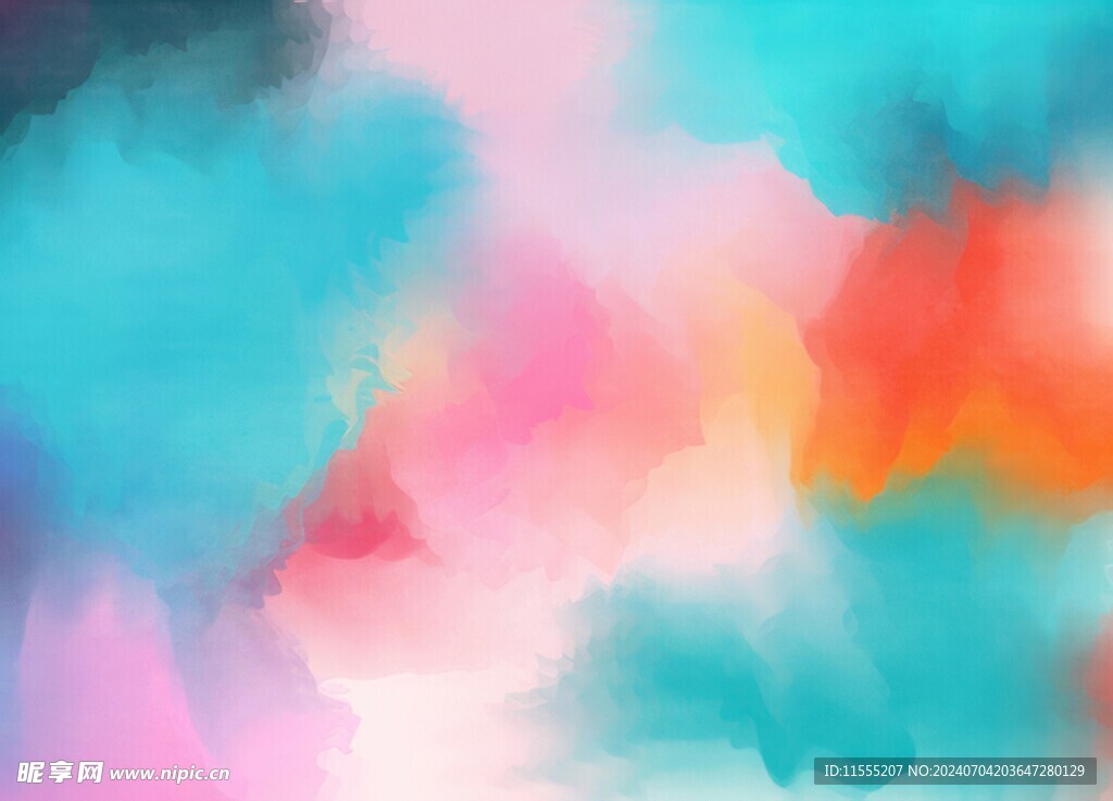 创意水彩抽象艺术画水彩晕染