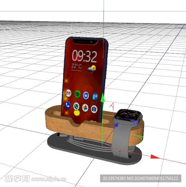 C4D模型 手机架