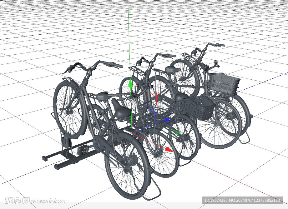 C4D模型 自行车 