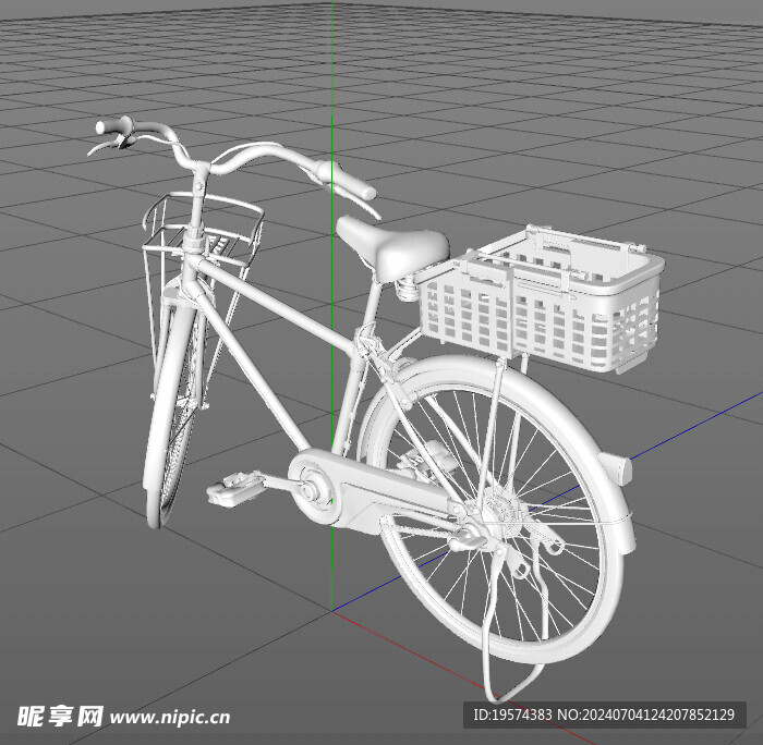 C4D模型 自行车 