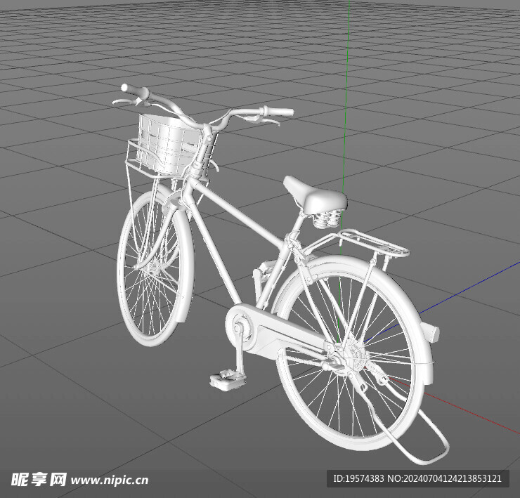 C4D模型 自行车 