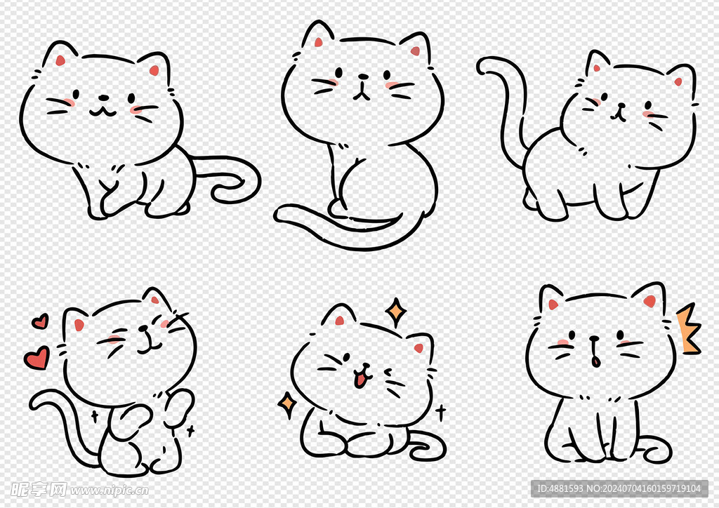 手绘猫咪