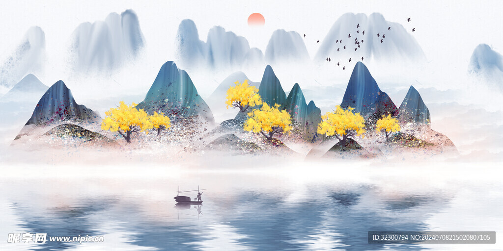 山水背景画