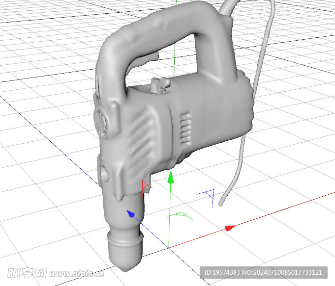C4D模型 电钻