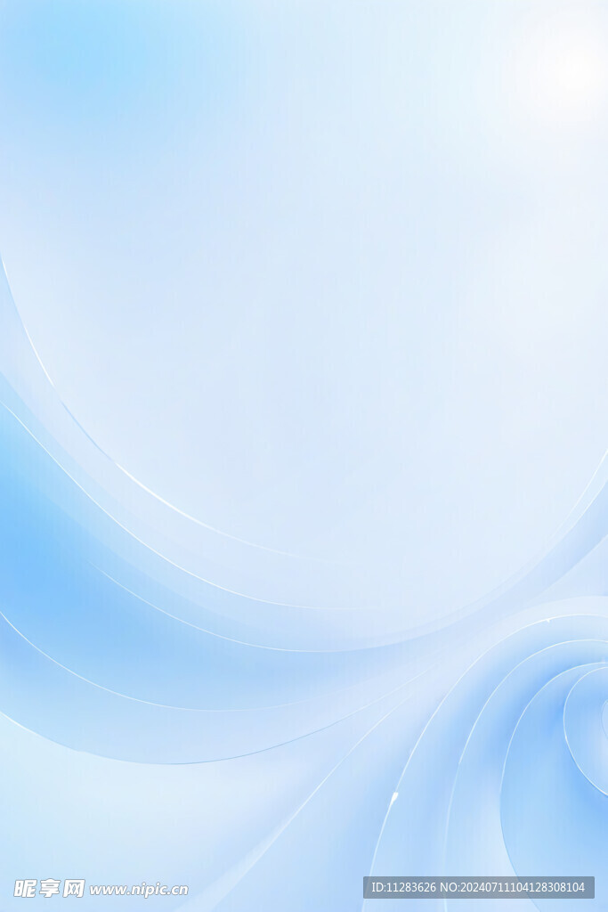 蓝色波浪曲线背景