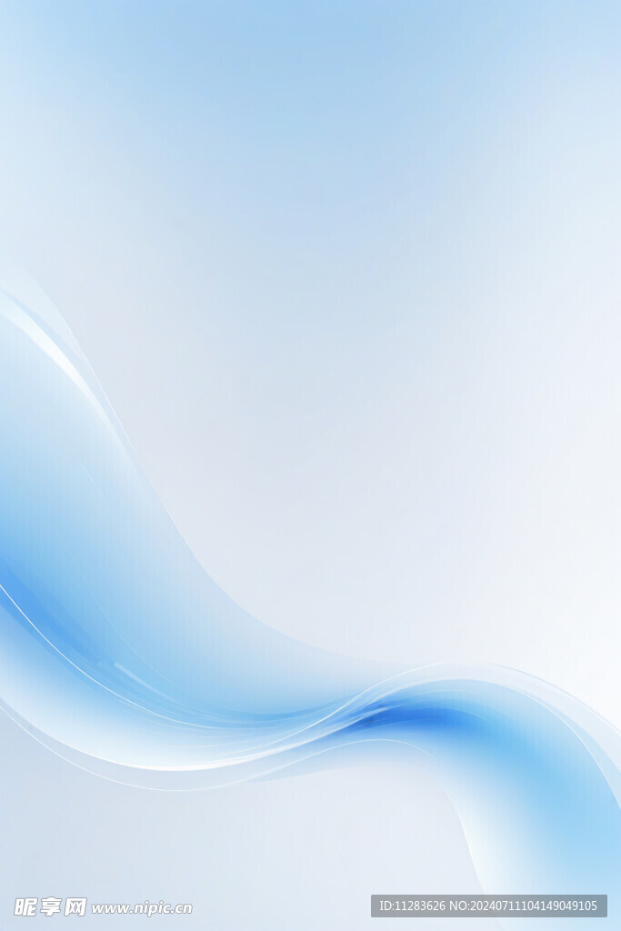 蓝色波浪曲线背景