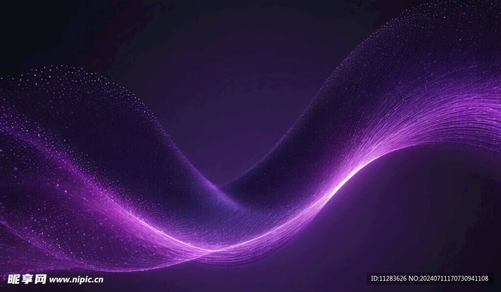 紫色曲线粒子背景