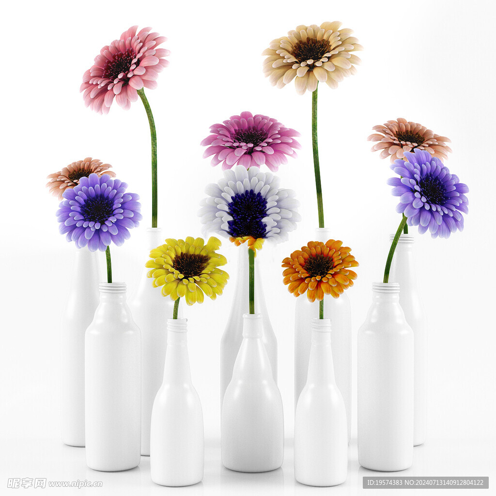 C4D模型 插花
