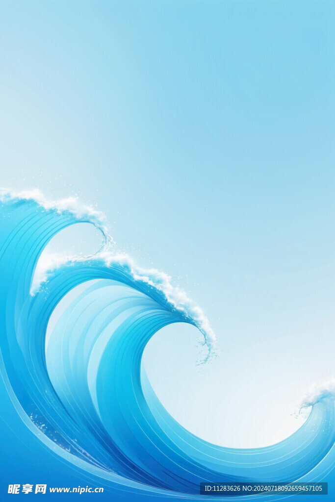 蓝色海浪背景