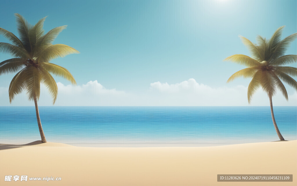 夏天沙滩背景