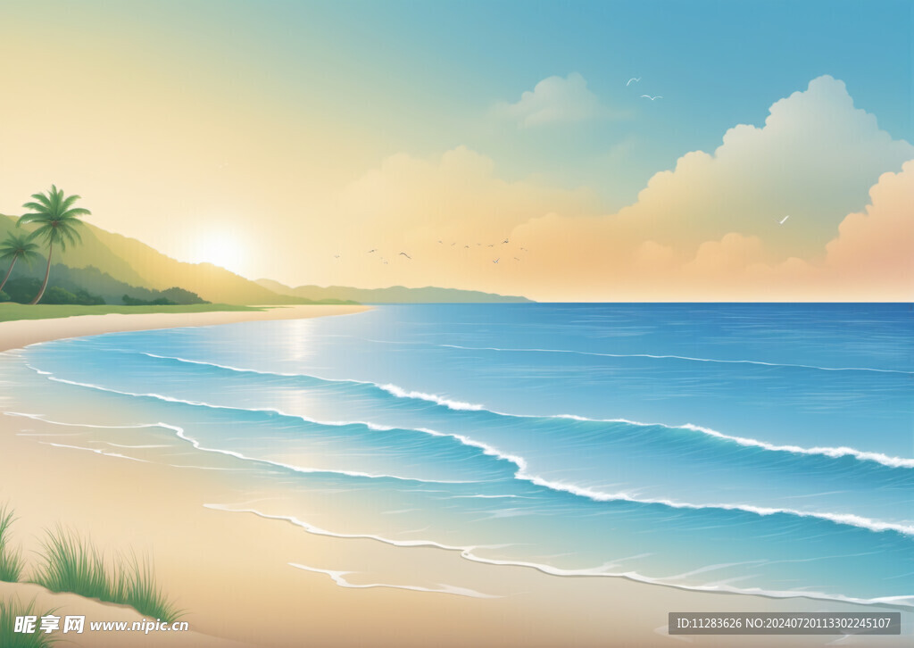 海边沙滩背景