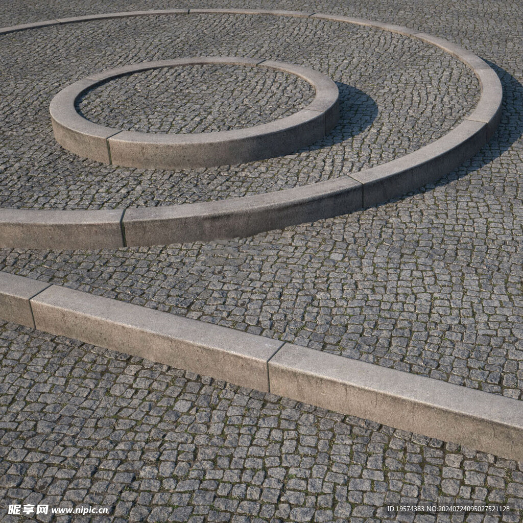 C4D模型 马路牙子