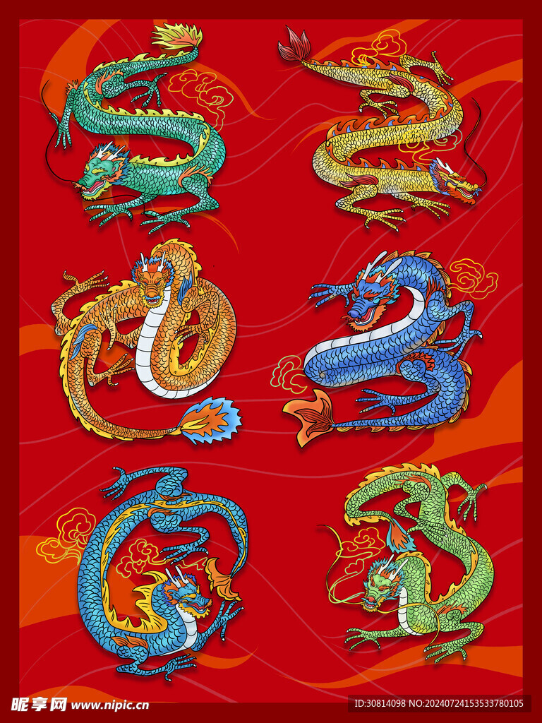 龙凤纹 