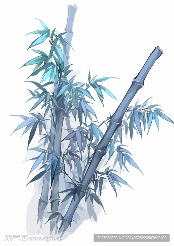 中式水墨画竹子