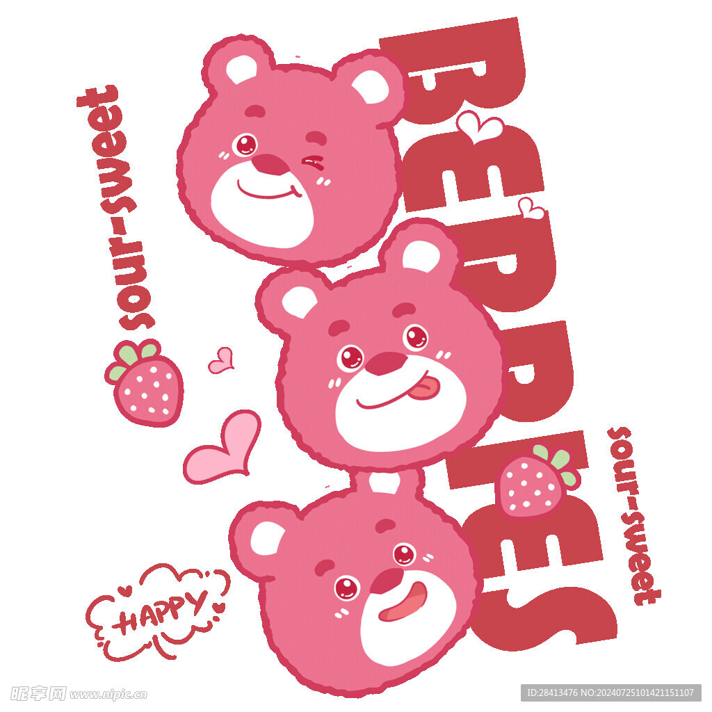 卡通三熊头图案