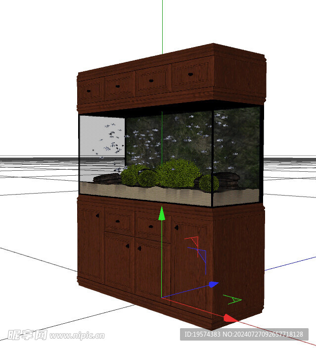 C4D模型 鱼缸