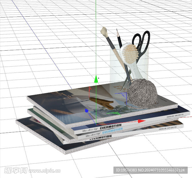 C4D模型 书