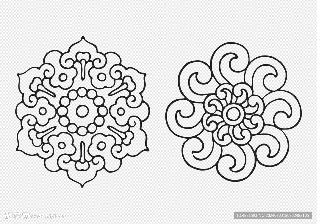 矢量花纹
