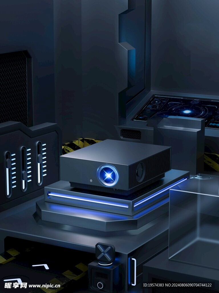 C4D模型 投影仪