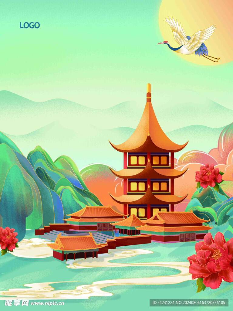 节日海报展板晚会背景