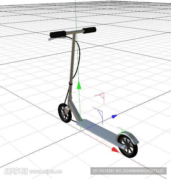 C4D模型 迷你滑板车