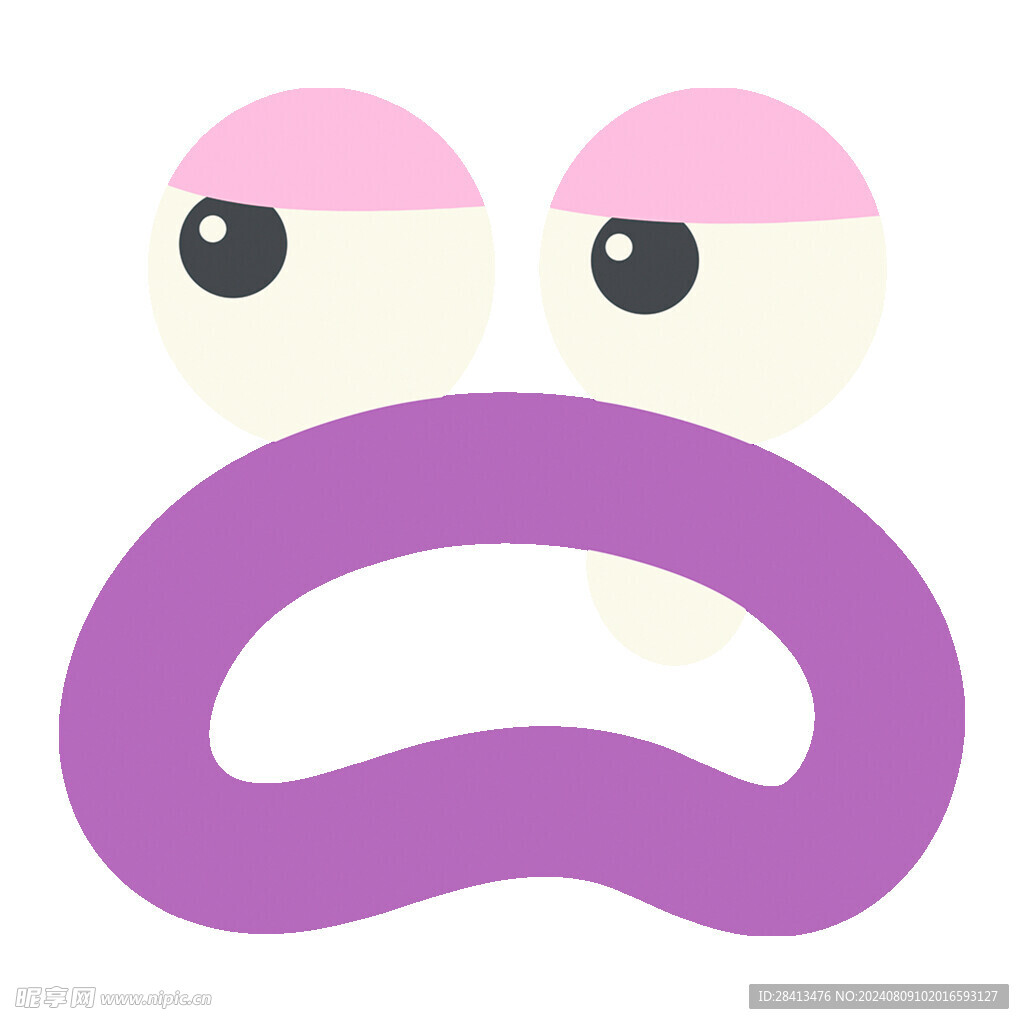 卡通表情紫图案