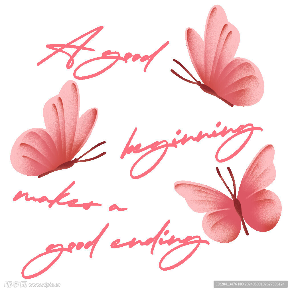 卡通纷纷蝶图案