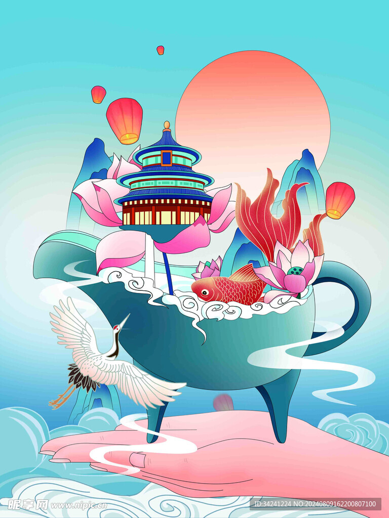 节日海报展板晚会背景