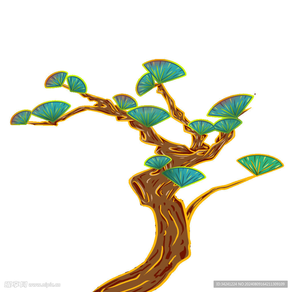 树叶树枝树干元素素材