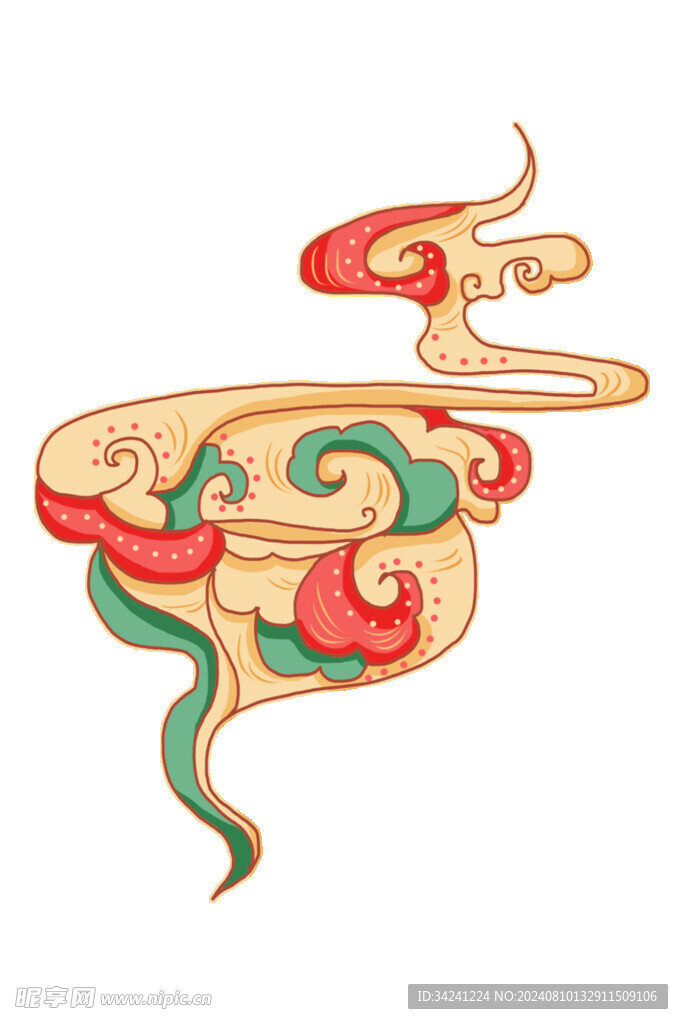 中国风祥云纹理节日元素