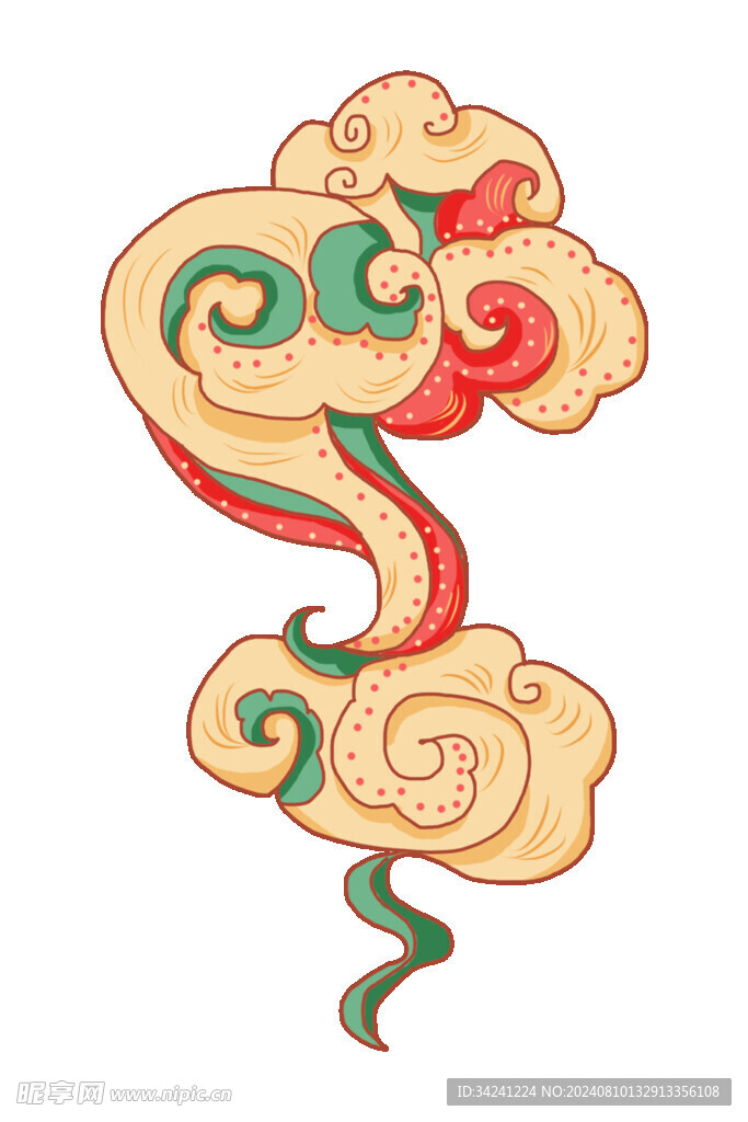 中国风祥云纹理节日元素