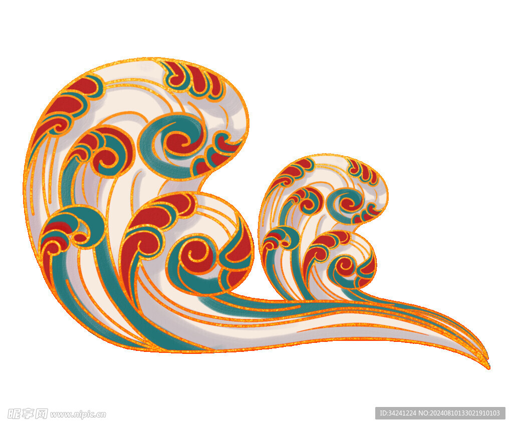 中国风祥云纹理节日元素