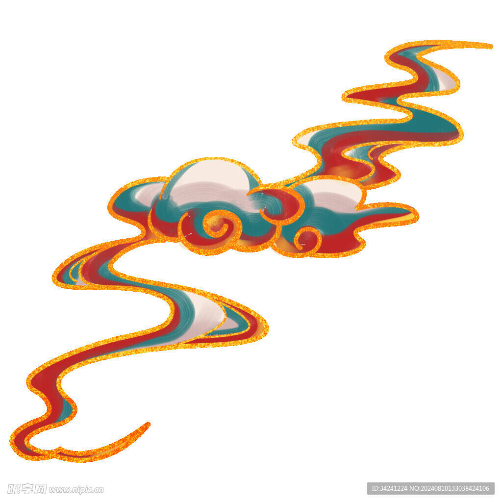 中国风祥云纹理节日元素